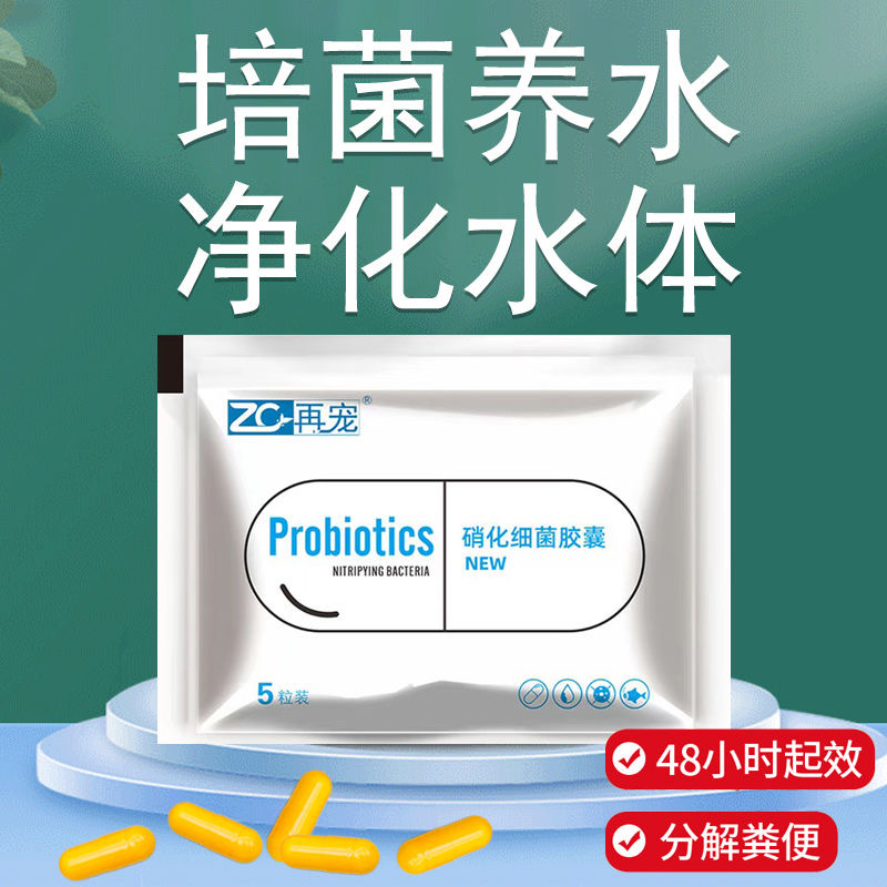 鱼缸专用硝化细菌胶囊浓缩净水剂澄清水质观赏鱼用品鱼缸清理