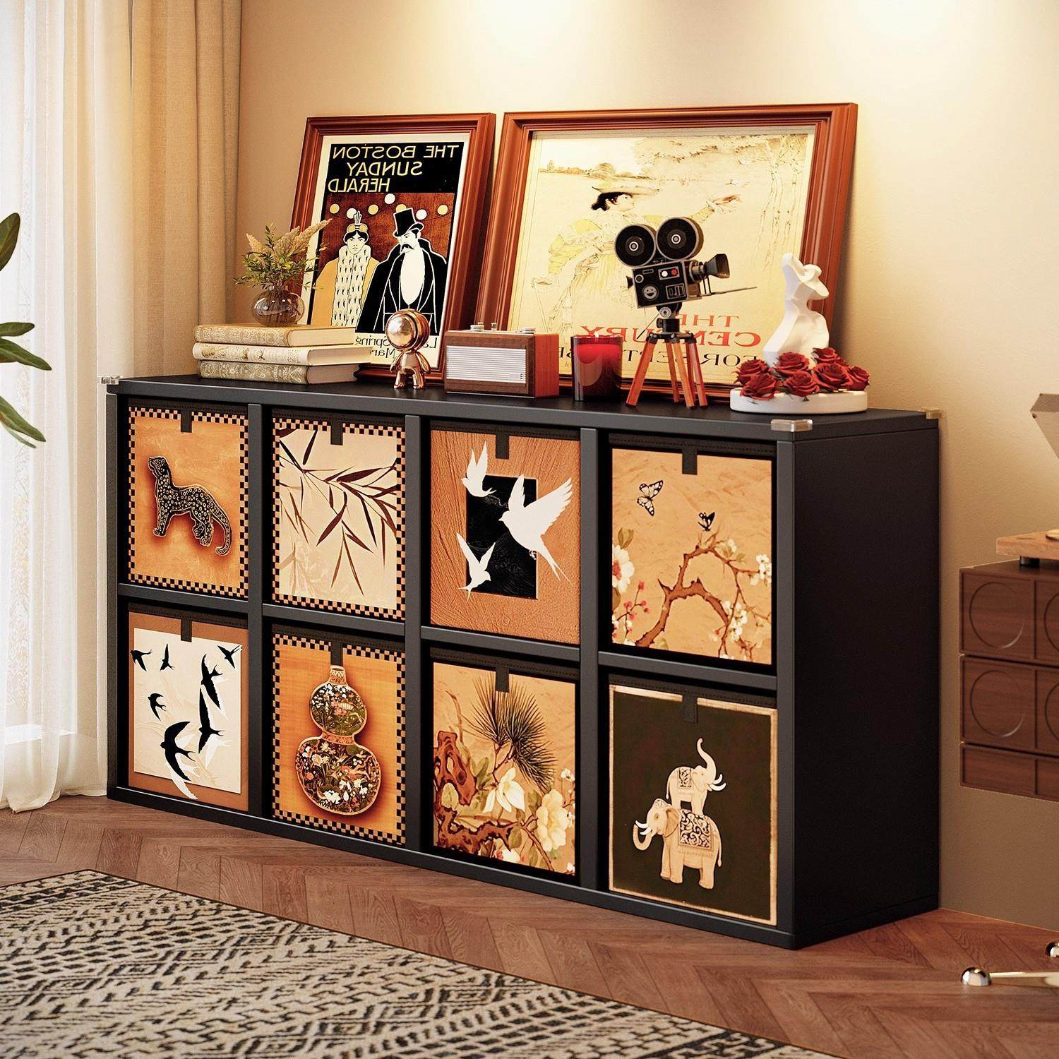 实木格子柜中古风卡莱克书架落地置物架幼儿园八格书柜储物柜一体,住宅家具,儿童储物架/收纳架,淘宝优惠券,粉丝福利购,淘宝优惠卷