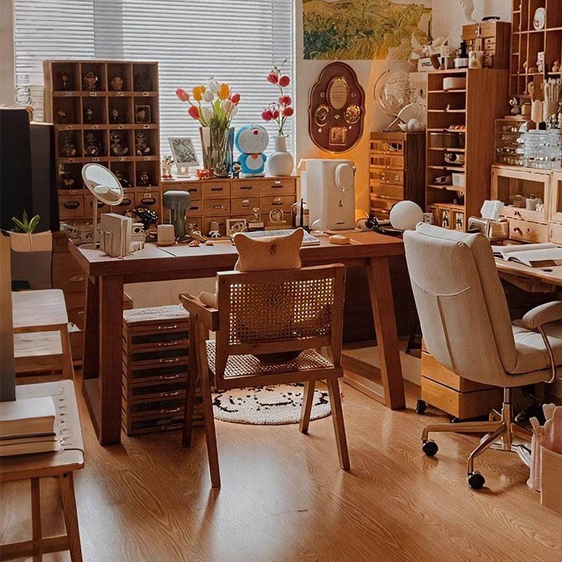 电脑桌卧室家用桌子工作台实木腿成人diy手工桌手作书桌长工作台,住宅家具,梳妆台/桌,淘宝优惠券,粉丝福利购,淘宝优惠卷