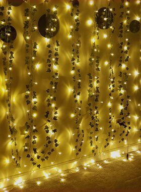 2.3m Silk Leaves Fake Creeper Green Le Ivy Vine 2m LED Str