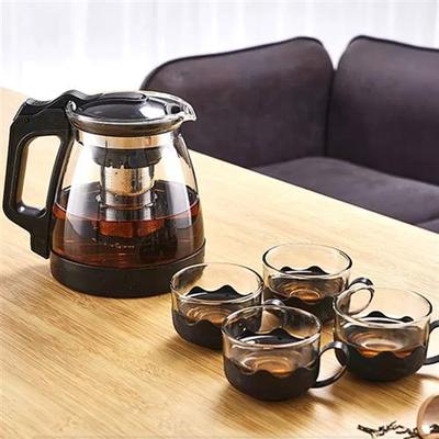 new Glass teapot size heat-resistant tea spinner household