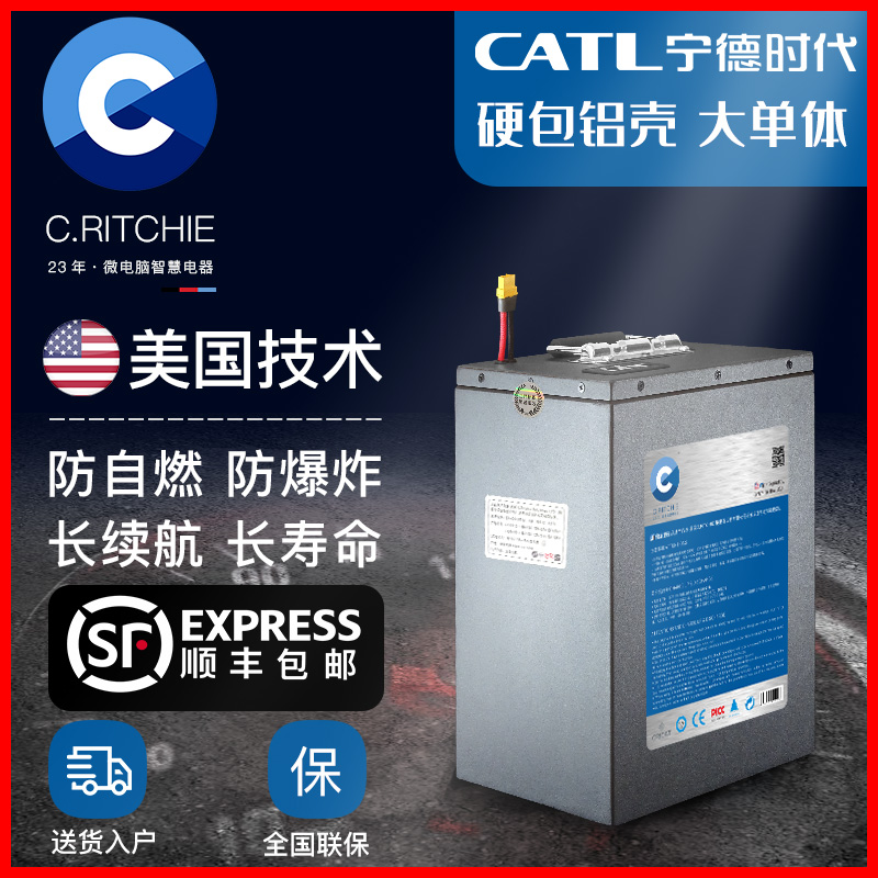 [宁德时代]电动车磷酸铁锂电池 60V 72V 48V比亚迪电芯Z 外卖家用