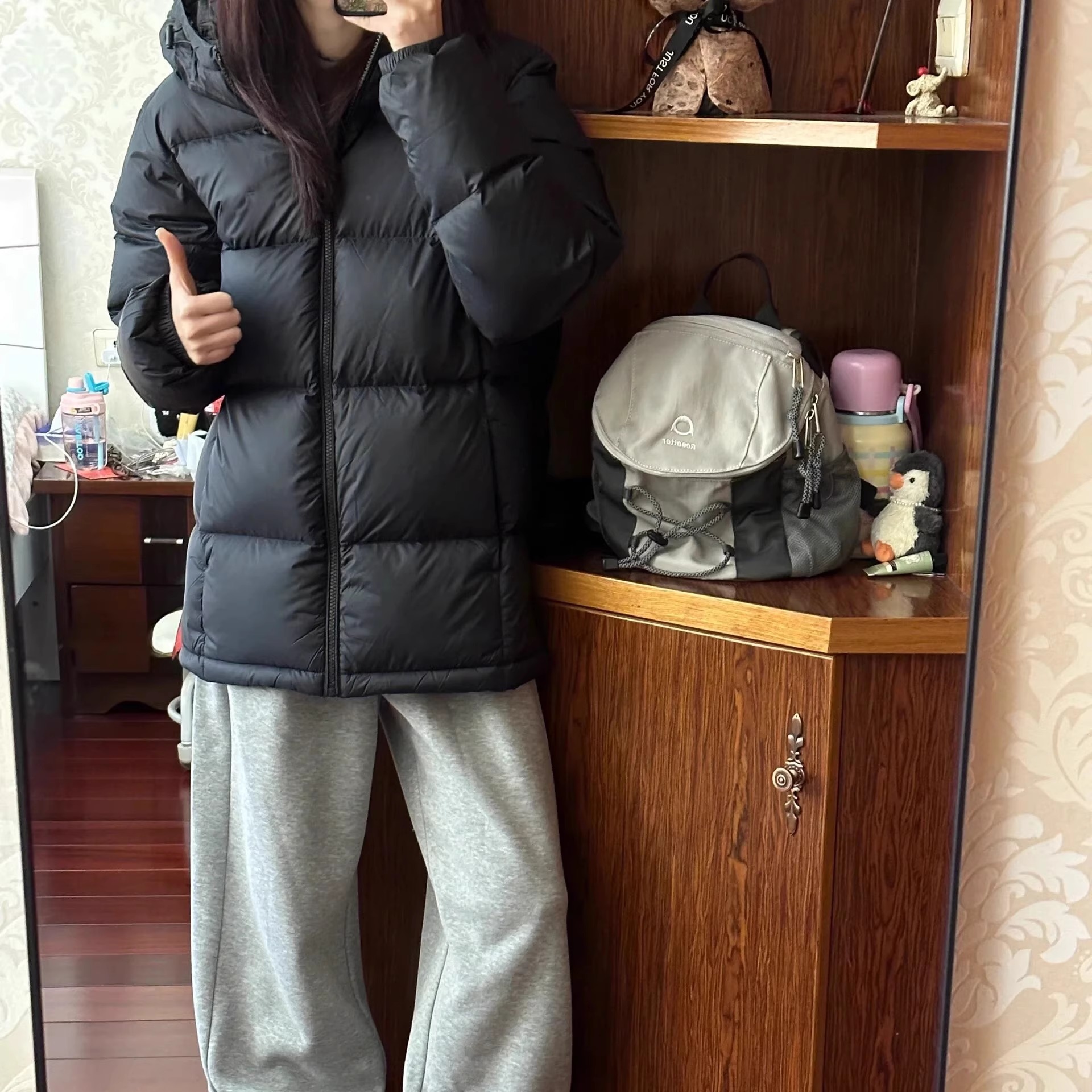 85绒白鸭绒防泼水羽绒服韩版连帽