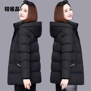 朗姿约定棉袄外套羽绒棉服女中长款2026年冬装新款装加厚中款棉衣