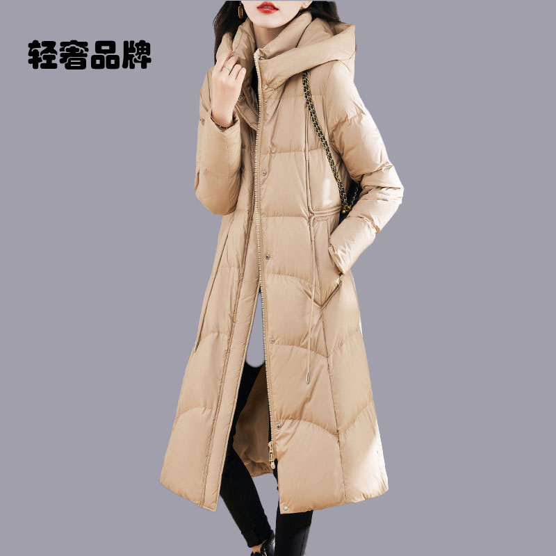 朗姿约定羽绒服女中长款2026冬季新款高端长款过膝加厚白鸭绒外套