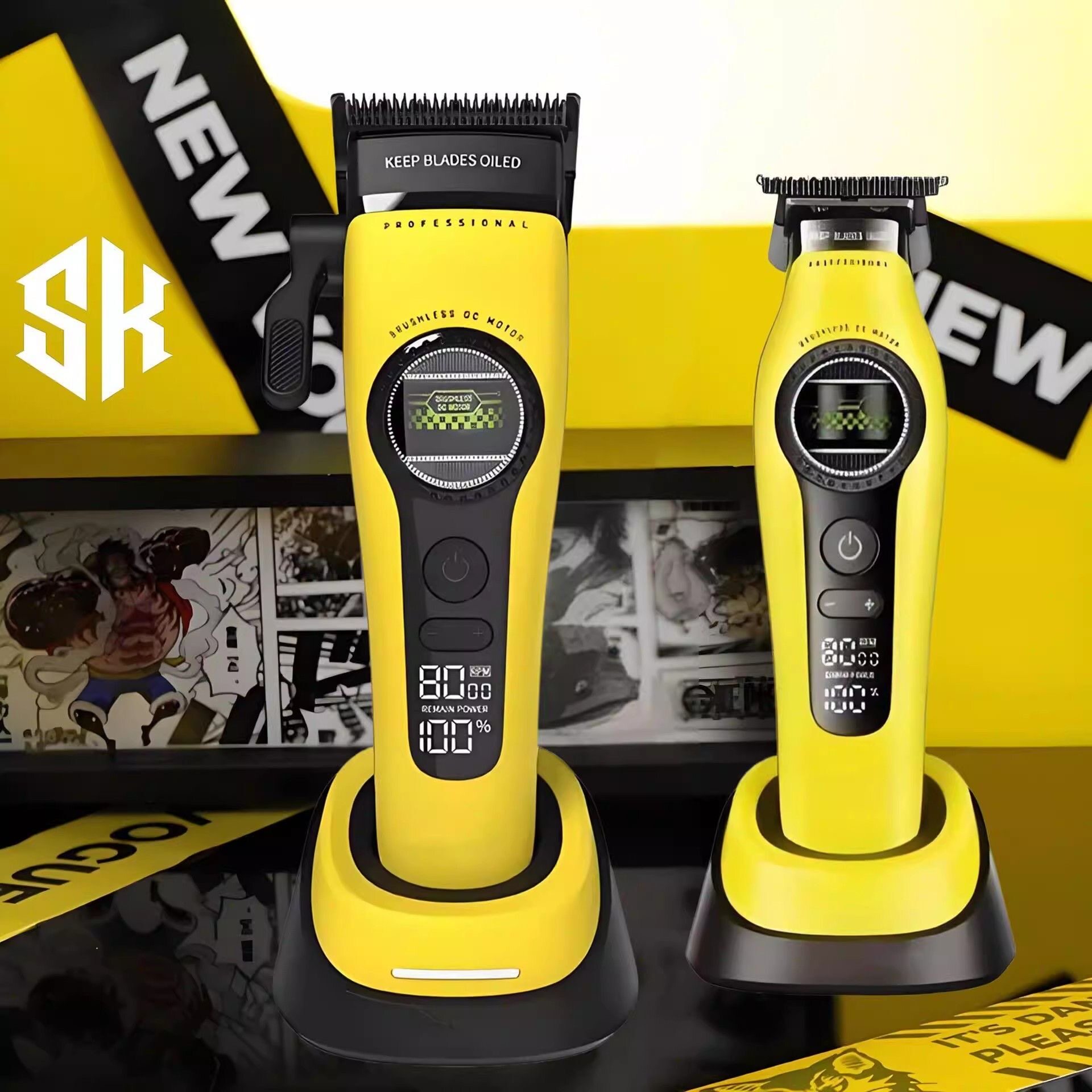Hair Salon Kemei 1593 Push-Cut New Outer Rotor Barber Salon Oil Head Electric Clipper Specialized Gradient Professional