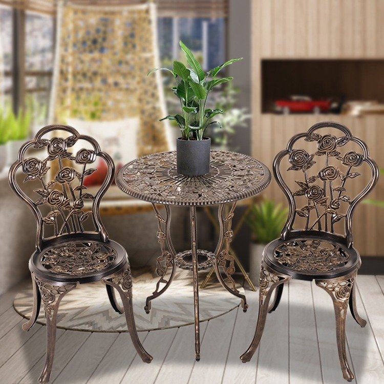 户外铸铝桌椅组合庭院室外花园铁艺藤家具休闲露天阳台茶几三件套,住宅家具,桌椅套件,淘宝优惠券,粉丝福利购,淘宝优惠卷