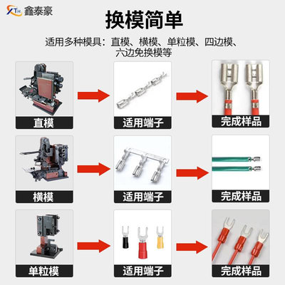 1.5t超静音端子机全自动端子压线机连剥带打端子机电动打端压接机