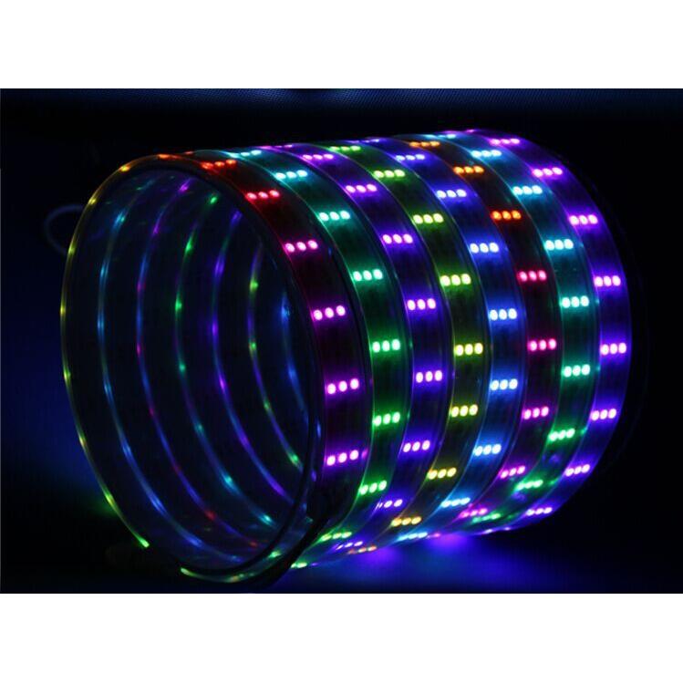 WS2811IC 5050灯条一米30段90灯套管防水-高亮全彩led12vLED灯带