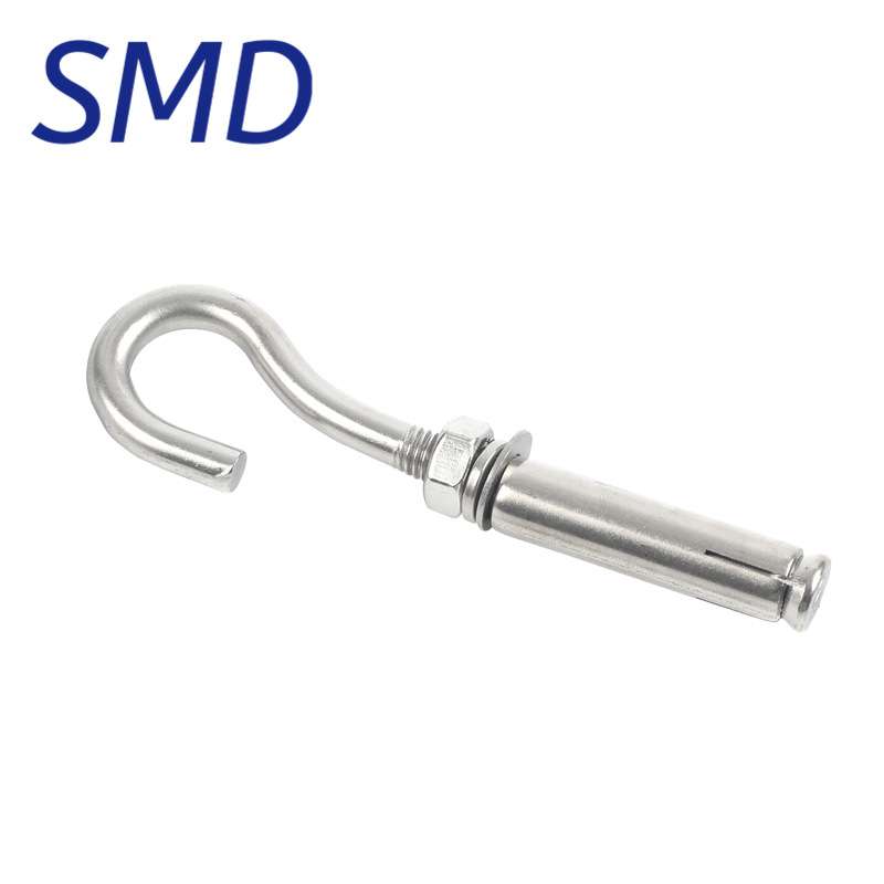 304不锈钢吊环膨胀挂钩螺丝 膨胀螺栓吊勾井盖拉爆M6M8M10M12