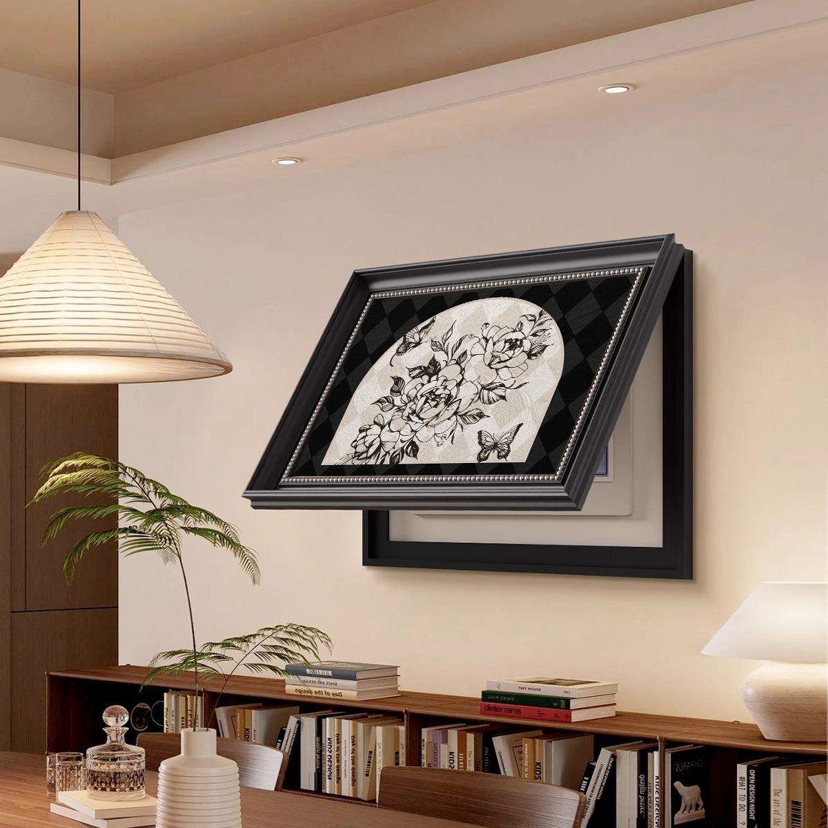 法式中古风电表箱装饰画客厅餐厅玄关配电箱强弱电箱开关遮挡挂画