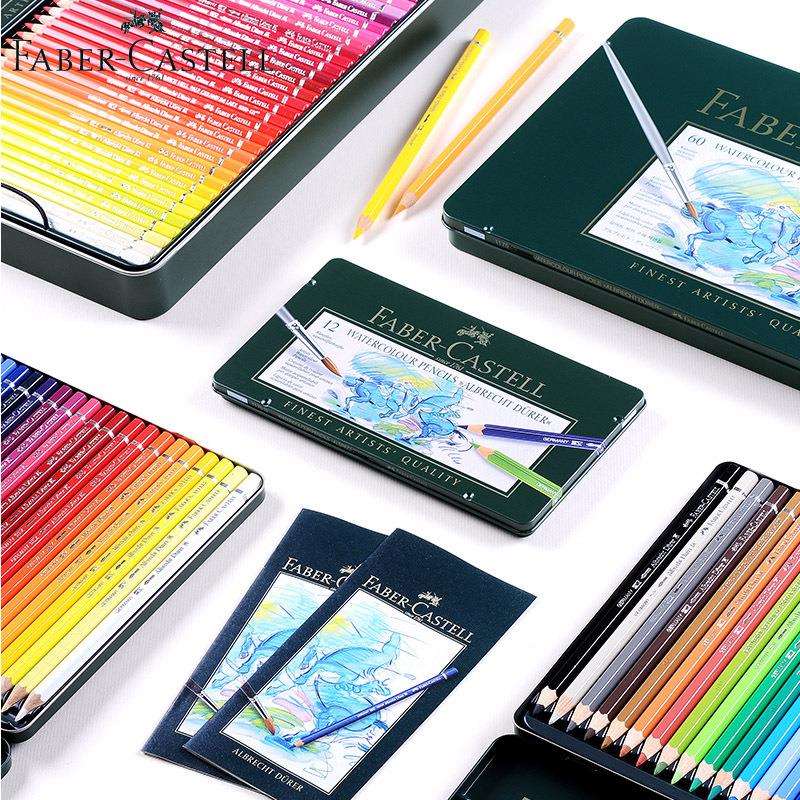绿盒套装德国辉柏嘉绿铁盒艺术家水溶油性彩铅24色