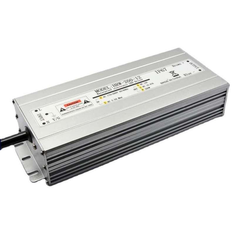 户外防水电源12V200W防水灯条灯带ip67质保三年工程亮化电源