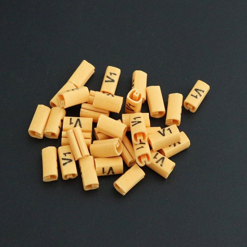 电机号码管系列U1/V1/W1/U2/V2/W2整组袋装电线套管标识线号管