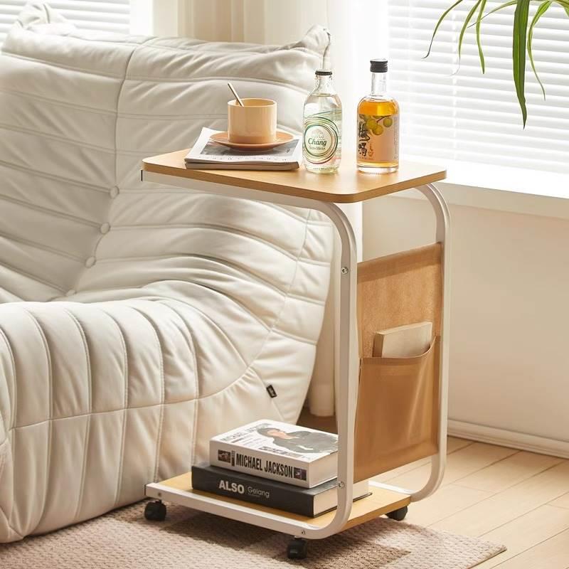 简约小茶几客厅移动边几沙发边桌带轮小桌子迷你角几床头桌小