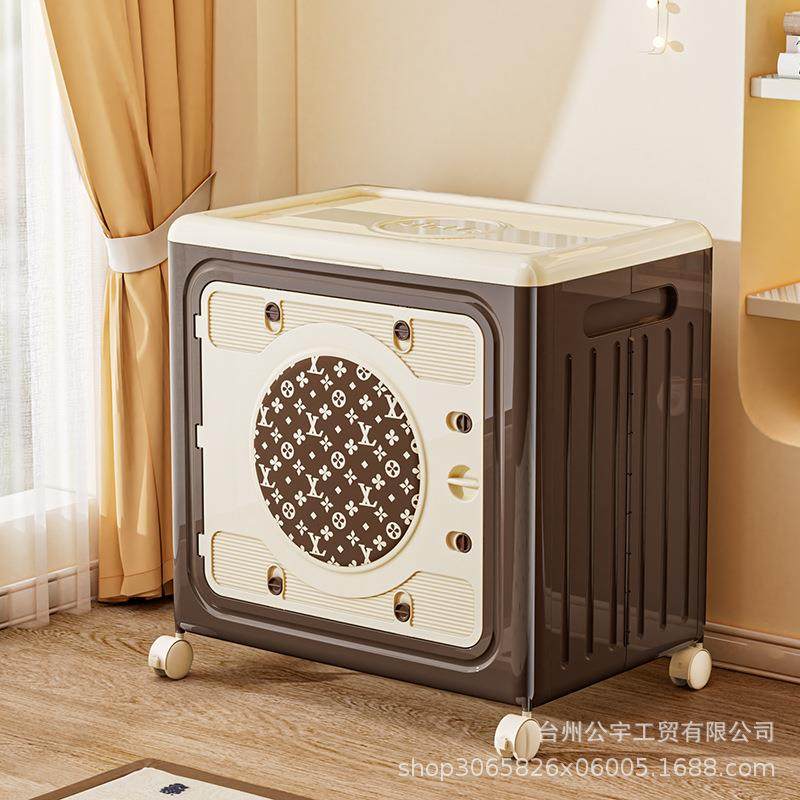 衣服专用收纳箱折叠整理箱带盖加厚加硬翻盖收纳柜家用超大储物柜