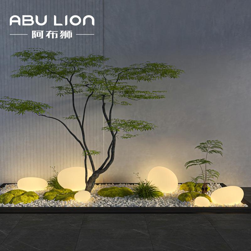 户外草坪灯太阳能灯别墅庭院装饰绿植景观灯鹅卵石灯X20