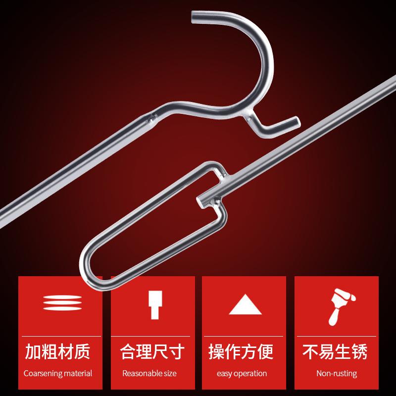 J6DA实心304不锈钢晾衣杆挑衣叉撑衣杆多功能挂衣杆挑挂衣杆手工
