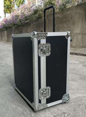 黑色5U控制机箱运输箱 铝合金周转箱大号工具箱