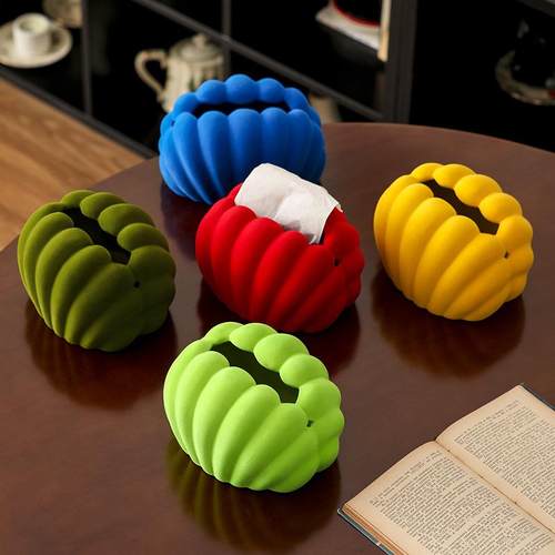 北欧风格创意珍珠贝壳陶瓷纸巾盒家用客厅摆件卧室装饰抽纸盒跨境