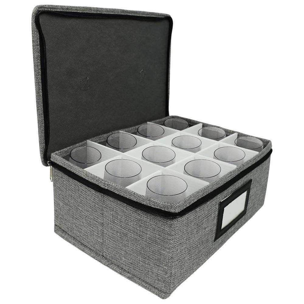 威士忌酒杯收纳箱酒吧收纳酒杯收纳盒Whiskey glass storage box