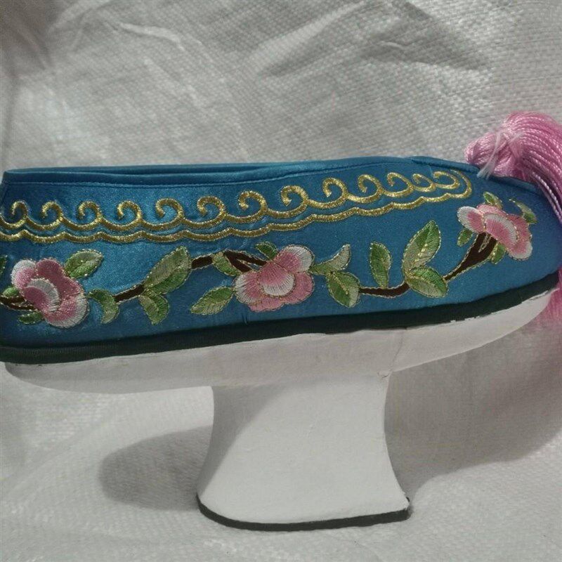 清朝花盆底鞋格格鞋女款古装鞋a旗鞋绣花鞋高跟清朝花盆底鞋木底