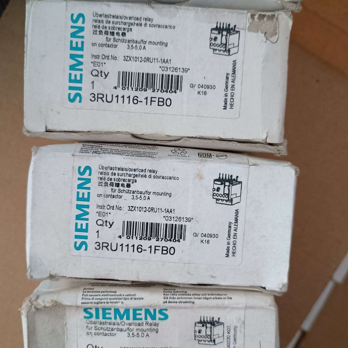 全新正品3RU1116-1FB0  3.5-5.0A议价