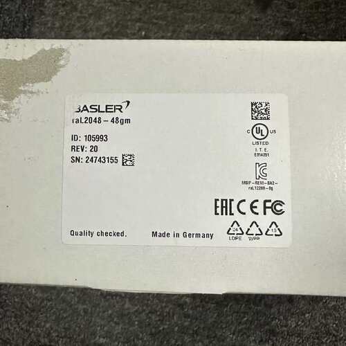 basler线性2k工业相机，型号ral2048-48gm，议价