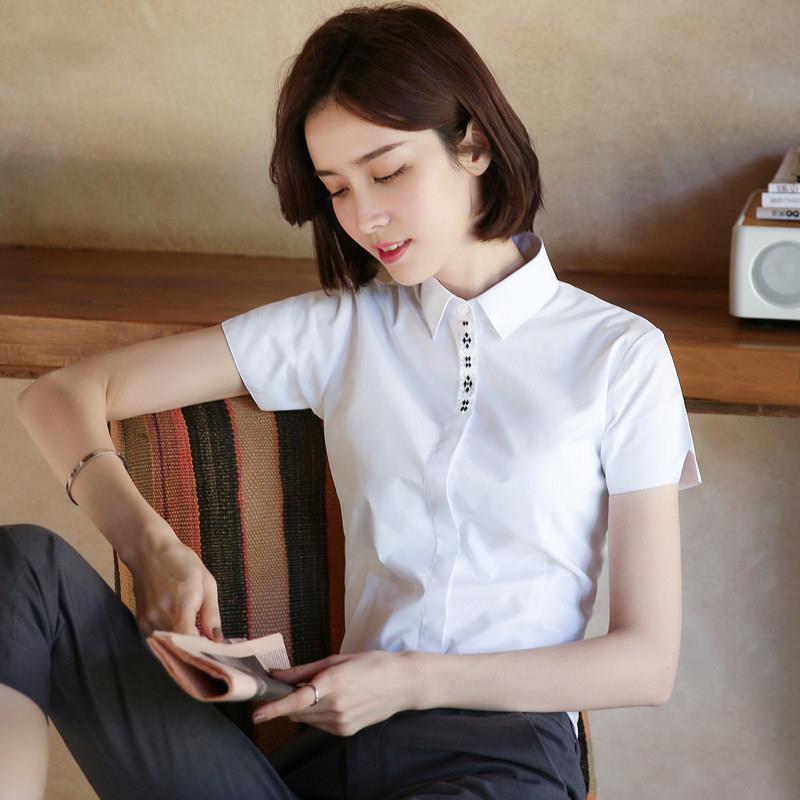 欧洲站白色衬衫女职业装2026年新款夏季短袖时尚气质工作服正装潮