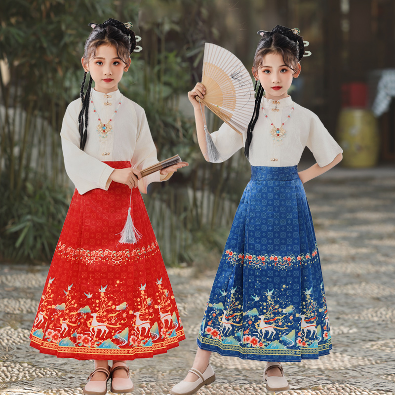 儿童马面裙女童套装国风汉服