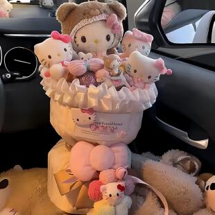 哈喽kt凯蒂玩偶花束情人节七夕花束生日礼物送女友闺蜜