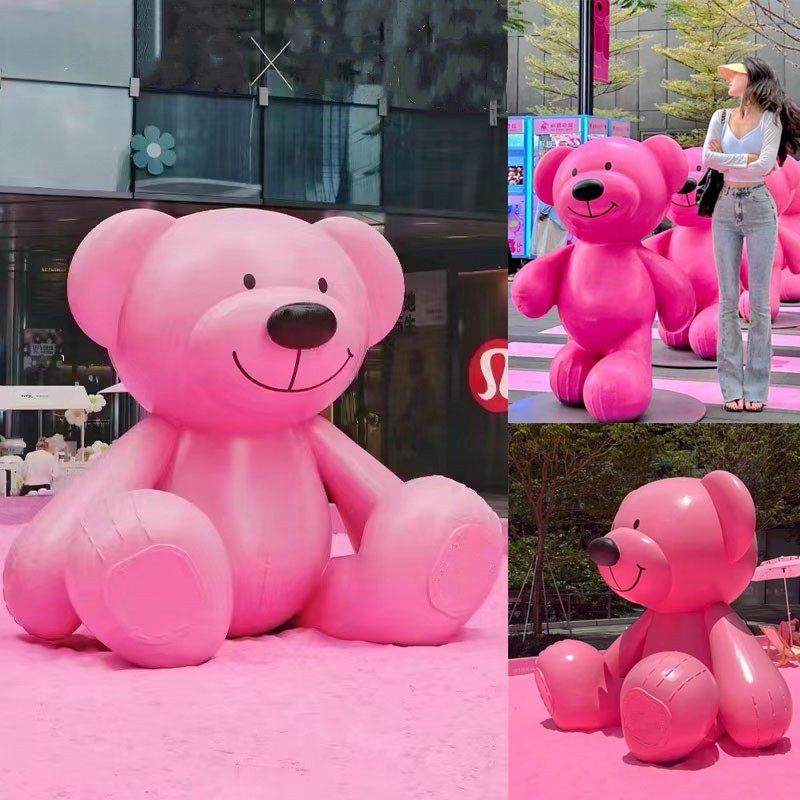 网红熊玻璃钢雕塑定制粉色沙滩熊布朗熊户外卡通熊模型装饰摆件,家居饰品,装饰摆件,淘宝优惠券,粉丝福利购,淘宝优惠卷