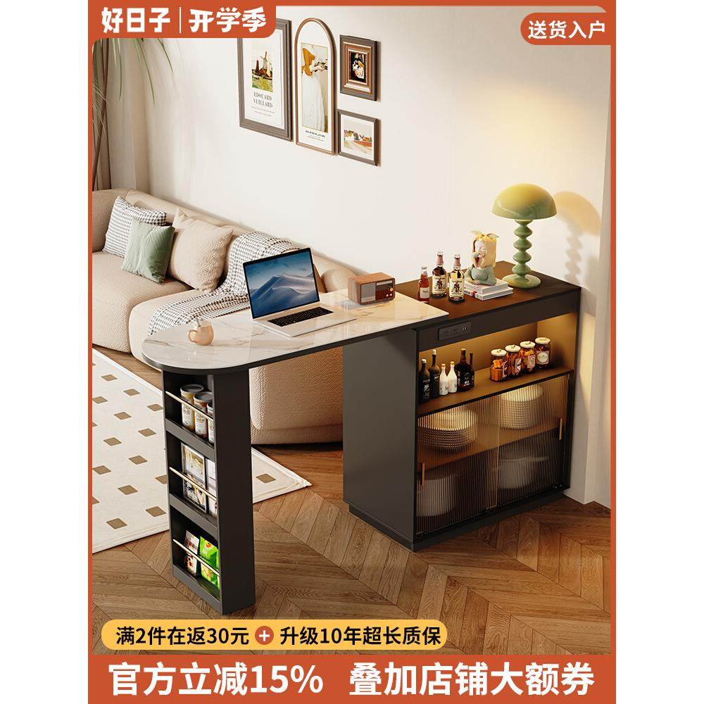 黑色吧台桌家用餐边柜沙发隔断柜现代简约客厅岛台餐桌一体小户型,住宅家具,吧台,淘宝优惠券,粉丝福利购,淘宝优惠卷
