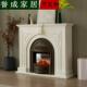 法式 覆古壁炉柜实木玄关柜彷真火 壁炉装 誉成木业 饰柜 一体
