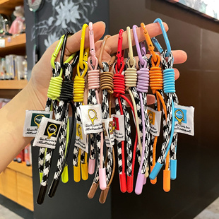 文创登山扣钥匙链挂绳编织网格绳男女生运动风包挂件登山绳钥匙扣