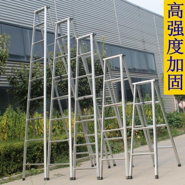 人字梯折叠梯2米梯子家用铁管防滑加厚移动阁楼梯工程梯扶梯攀爬