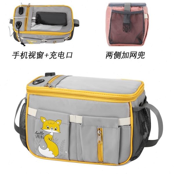 踏板摩托车前置物箱电动车收纳袋防水防盗充电器挂包迷你通用把后