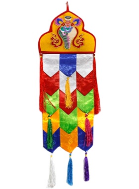藏传八吉祥幡吉祥结宝盖宝伞挂幡堂装饰摆件T刺绣经挂幡多款