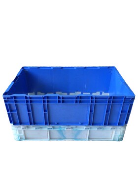 650*435*310蓝色折叠式中转物流N箱可做防静电塑料周转箱