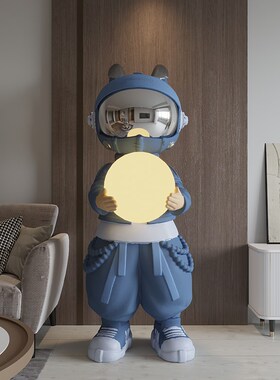 网红宇航员直播间背景入户门口墙角卧室创意N实用大型落地创意摆