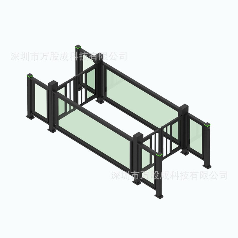 智能AB双d门闸机海关机场身份验证人行通道闸防尾随安检速通门