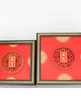 燕窝空盒红色镂空礼盒包装盒半斤装木盒500克250克T150克100克