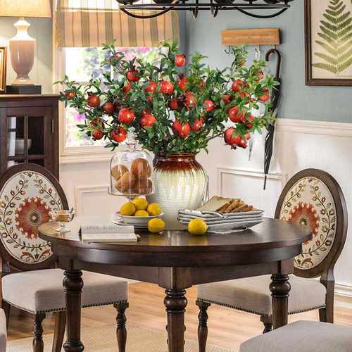 极速厂家仿真石榴干燥花果树枝柿子石榴花仿真花客厅W摆设装饰花