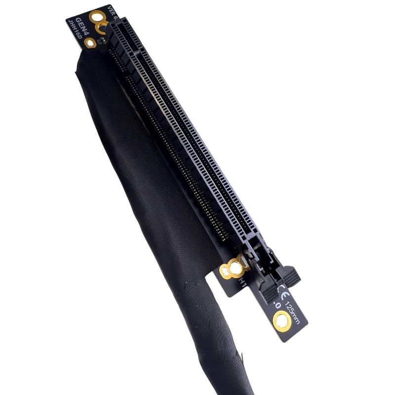 编出gen4gphu织网服务器右4显卡 0延长线.立pciex16线束  管 内置