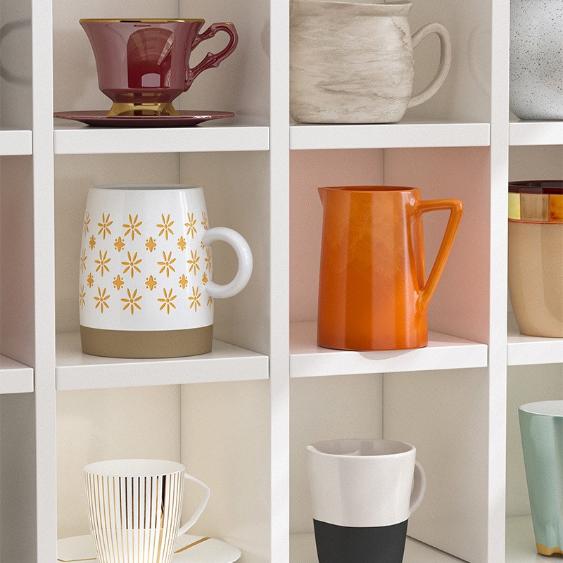 杯子收纳架杯架置物架桌面储物架茶杯茶具展示架餐桌水杯木质架子