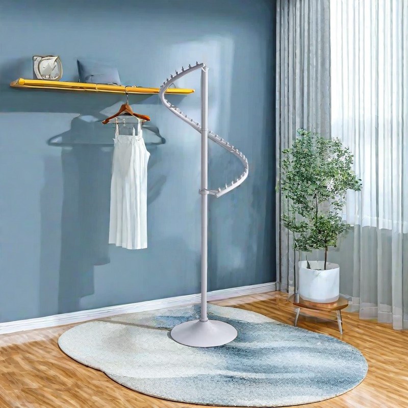 落地家用可移动卧室凉衣架阳台挂衣服架子室内简易杆衣帽架晾衣架