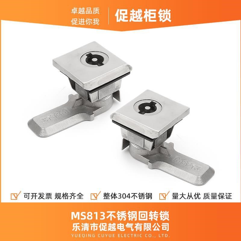 不锈钢MS813海坦压缩式 7035威图柜锁AE箱防水船用一字方头转舌锁