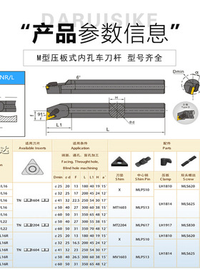压板式内孔车床车刀杆91度MTFNR/LS16Q/S20R/S25S/S32T/S40T/S50U