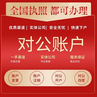对公账户开户办理企业基本一般公司专业对公账户个体对公电商对公