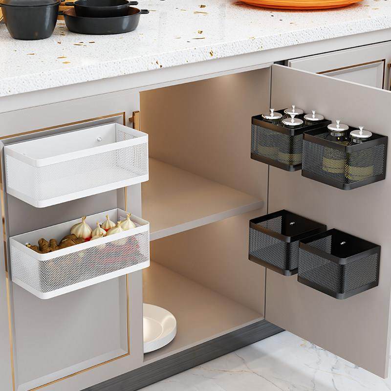 厨房墙上壁挂置物架柜门收纳筐挂式免打孔姜葱蒜门后多功能小挂篮,收纳整理,整理架/置物架/收纳架,淘宝优惠券,粉丝福利购,淘宝优惠卷